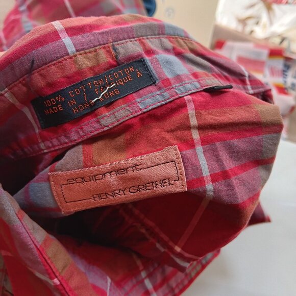 Medium Vintage 1980's Country Womens Plaid Button-Up Shirt Henry Grethel - Picture 6 of 9